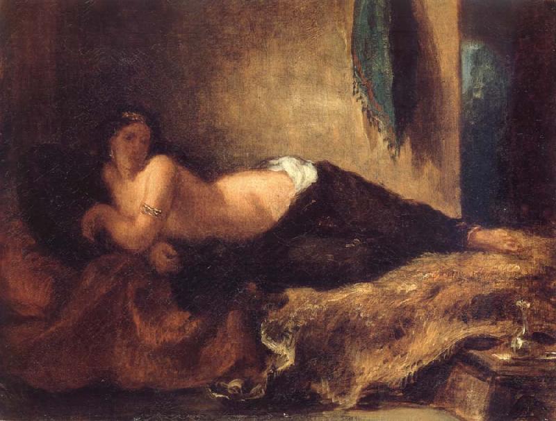 Eugene Delacroix Odalisque Lying on a Couch Sweden oil painting art